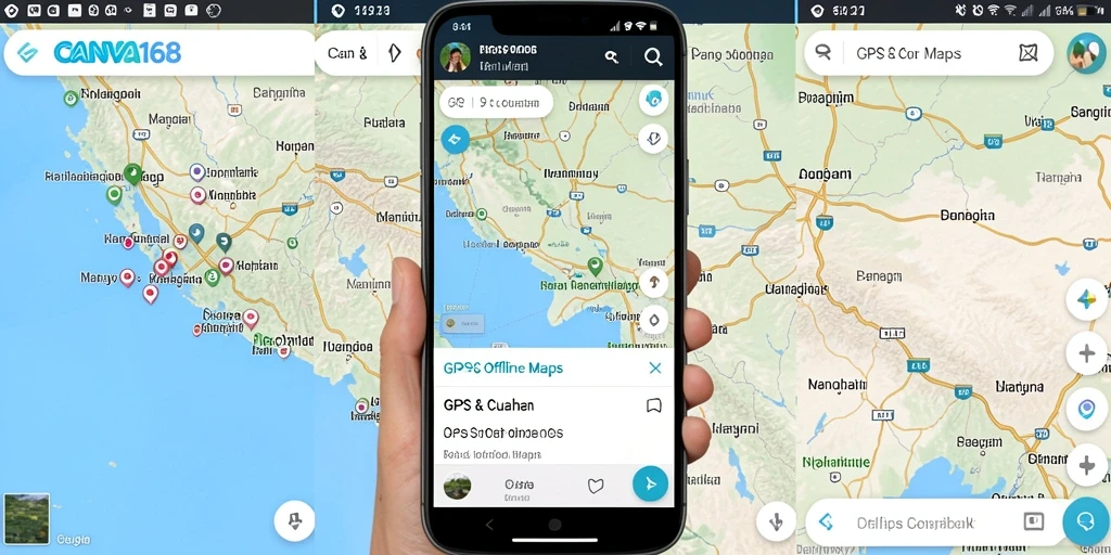Antarmuka CANVA168 yang simpel dan ramah pengguna untuk GPS Offline Maps.