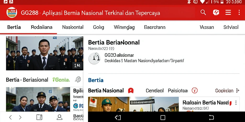 Tampilan antarmuka GG288 yang modern dan intuitif.