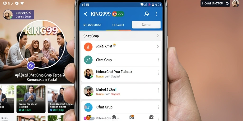 Tampilan antarmuka KING999 saat chatting di grup.