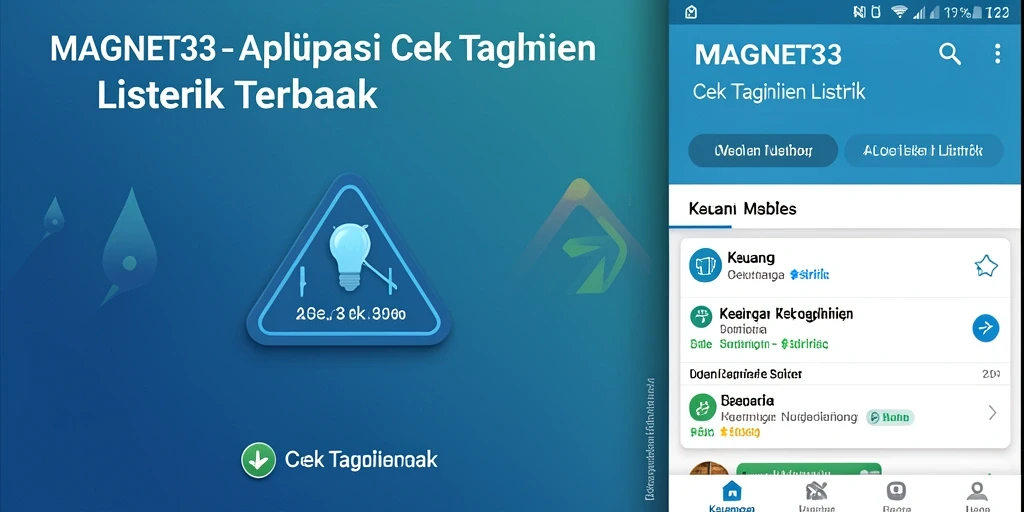 Tampilan antarmuka aplikasi Cek Tagihan Listrik MAGNET33.