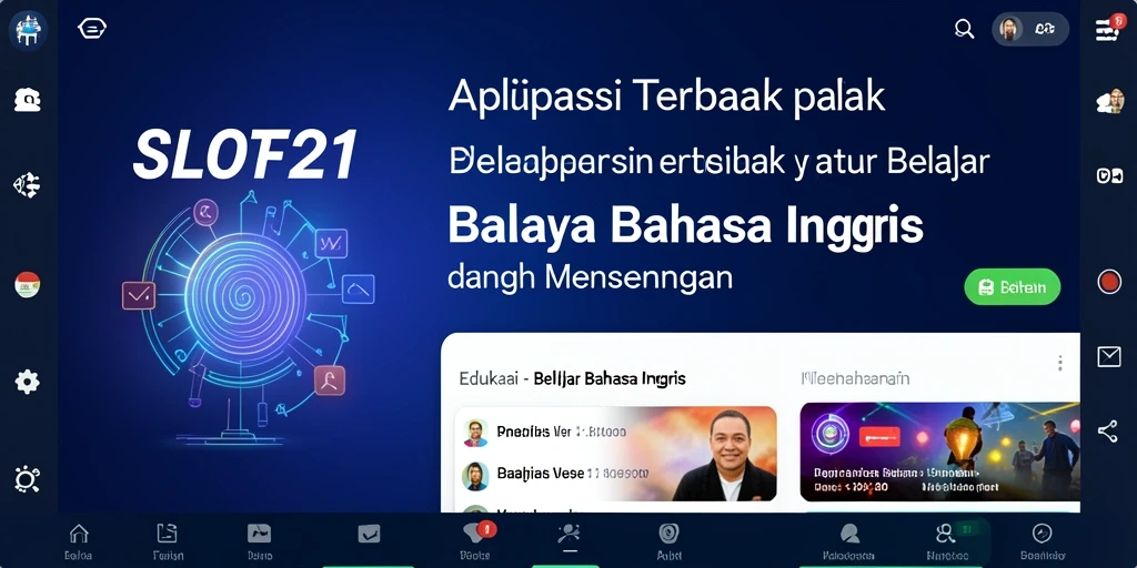 Antarmuka SLOT21 yang menarik dan interaktif untuk belajar bahasa Inggris.