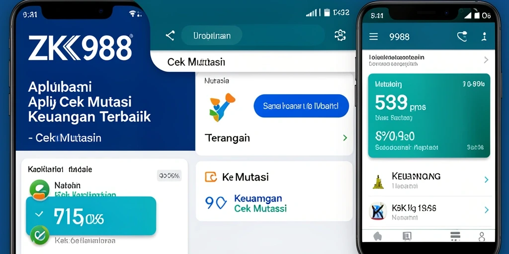 Antarmuka ZK988 yang menampilkan cek mutasi keuangan.